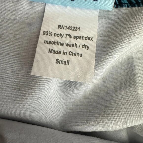 Ripskirt Hawaii Wrap Skirt Coverup Small Blue Floral Polyester Spandex SS-1716 - Picture 7 of 7